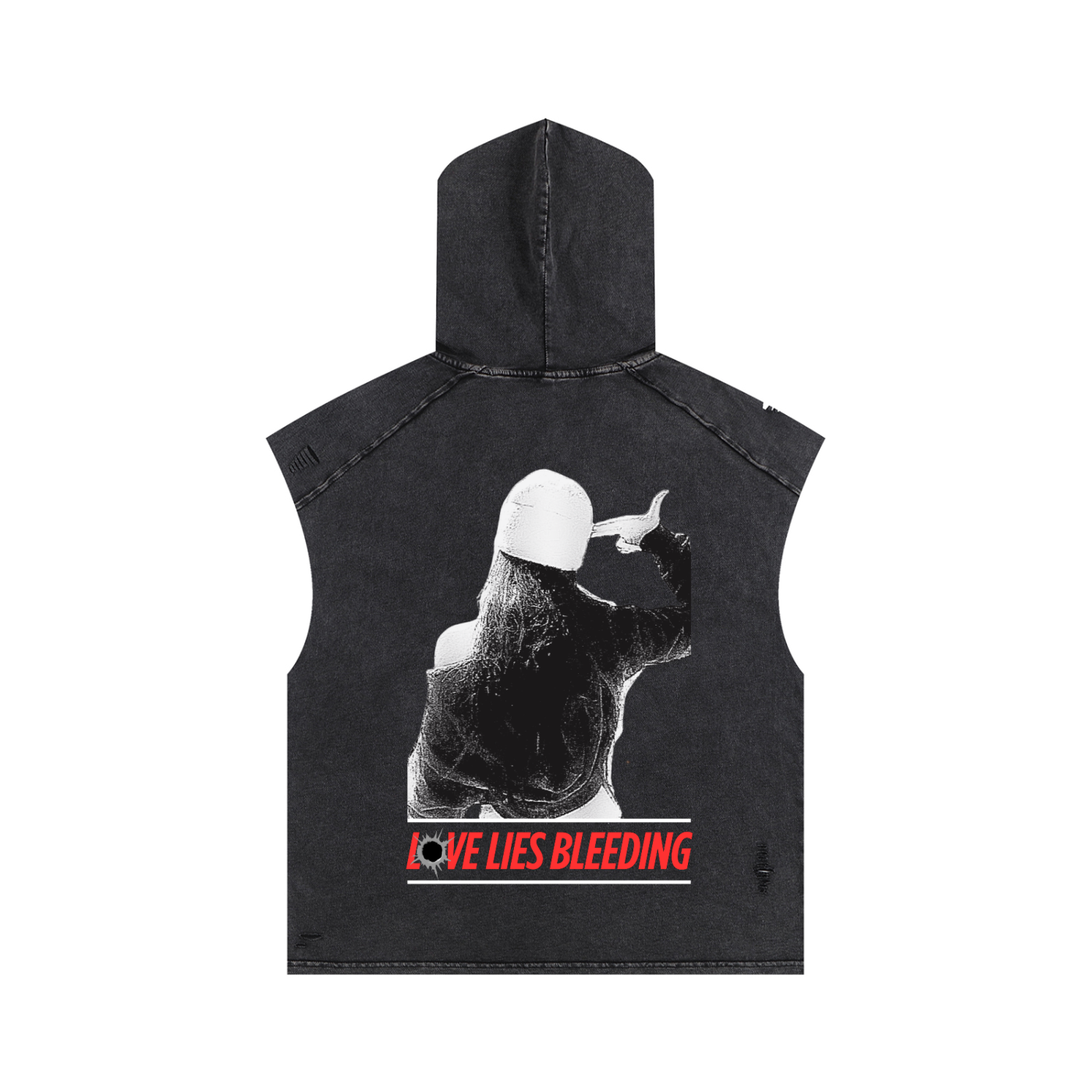 Love. Lies. Bleeding. Movie Aesthetic // Snow Washed Boxy Hooded Tank Top