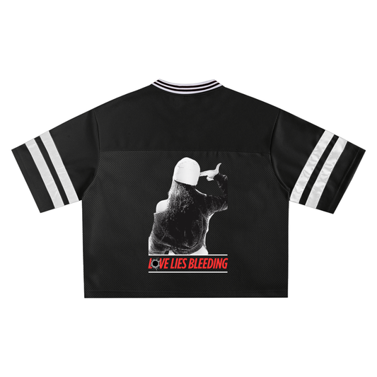 Love. Lies. Bleeding. Movie Aesthetic // Taped Mesh Boxy T-shirt