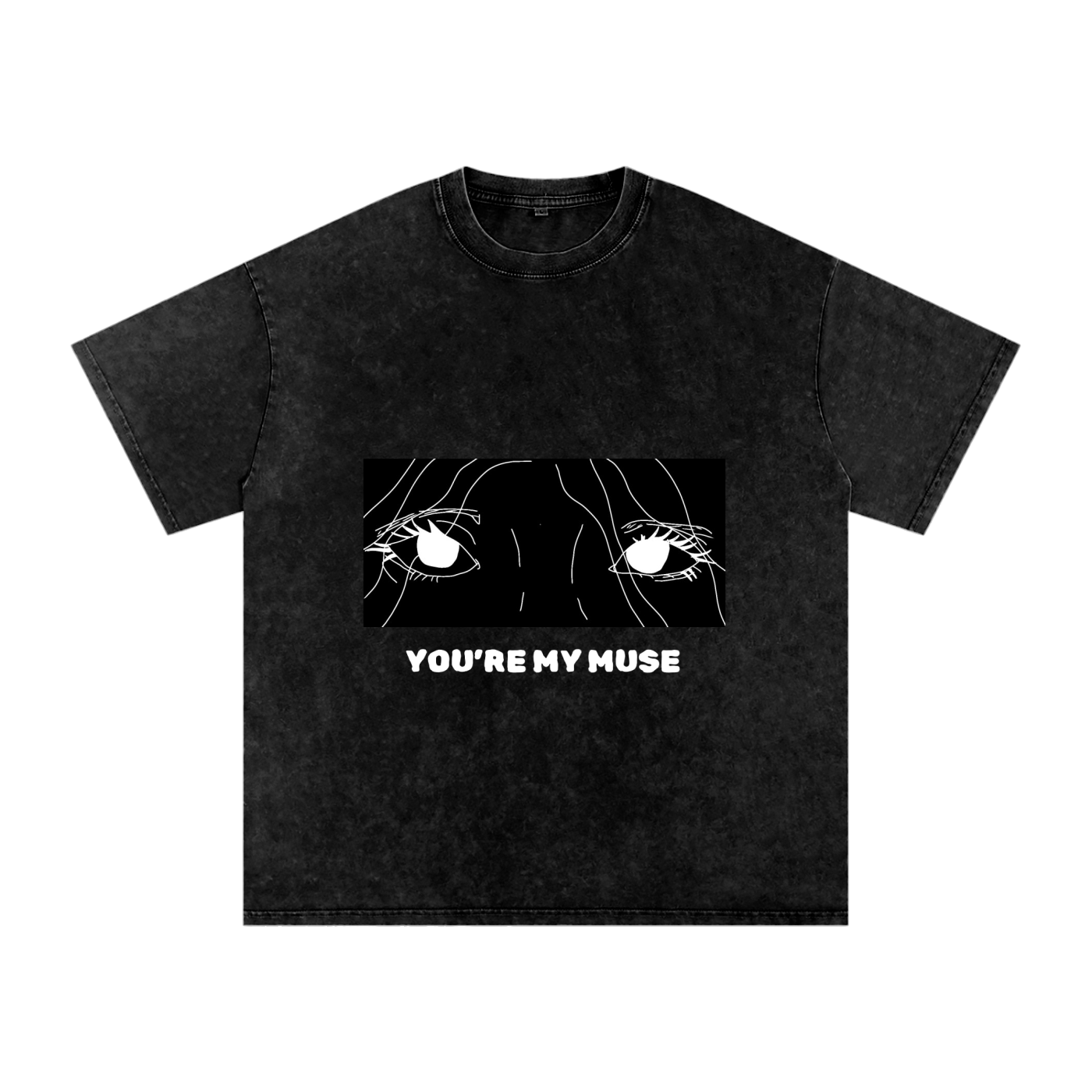 YOU'RE MY MUSE Fem Eyes vers // Unisex Acid Wash Oversize T-Shirt