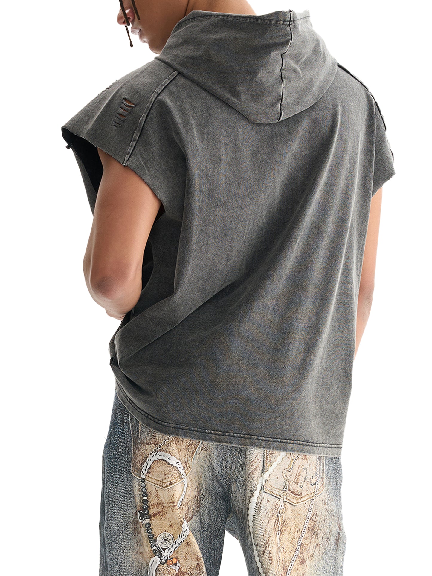Lil Lassie = Unisex Snow Washed Boxy Hooded Tank Top