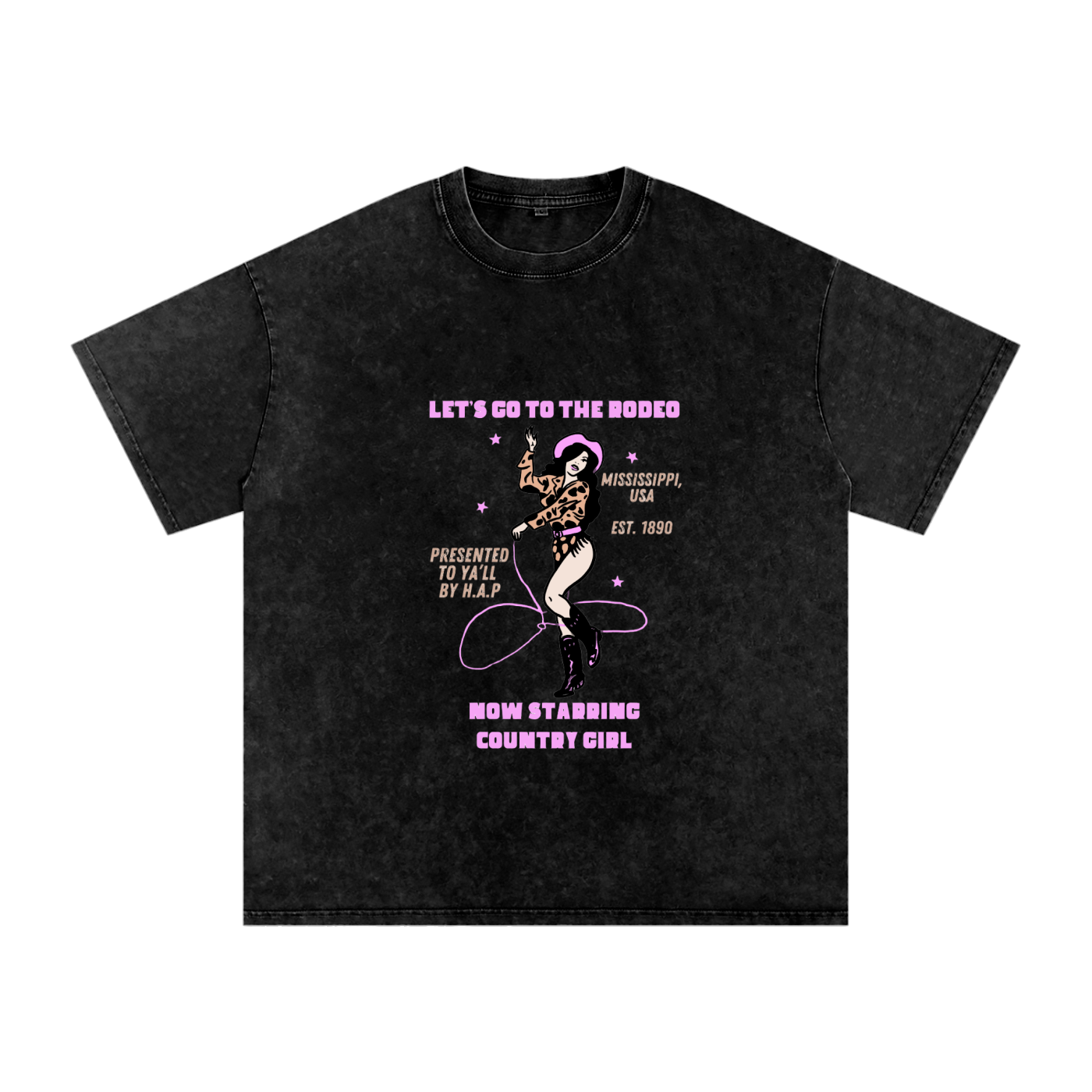 Lil' Lassie // Unisex Acid Wash Oversize T-Shirt