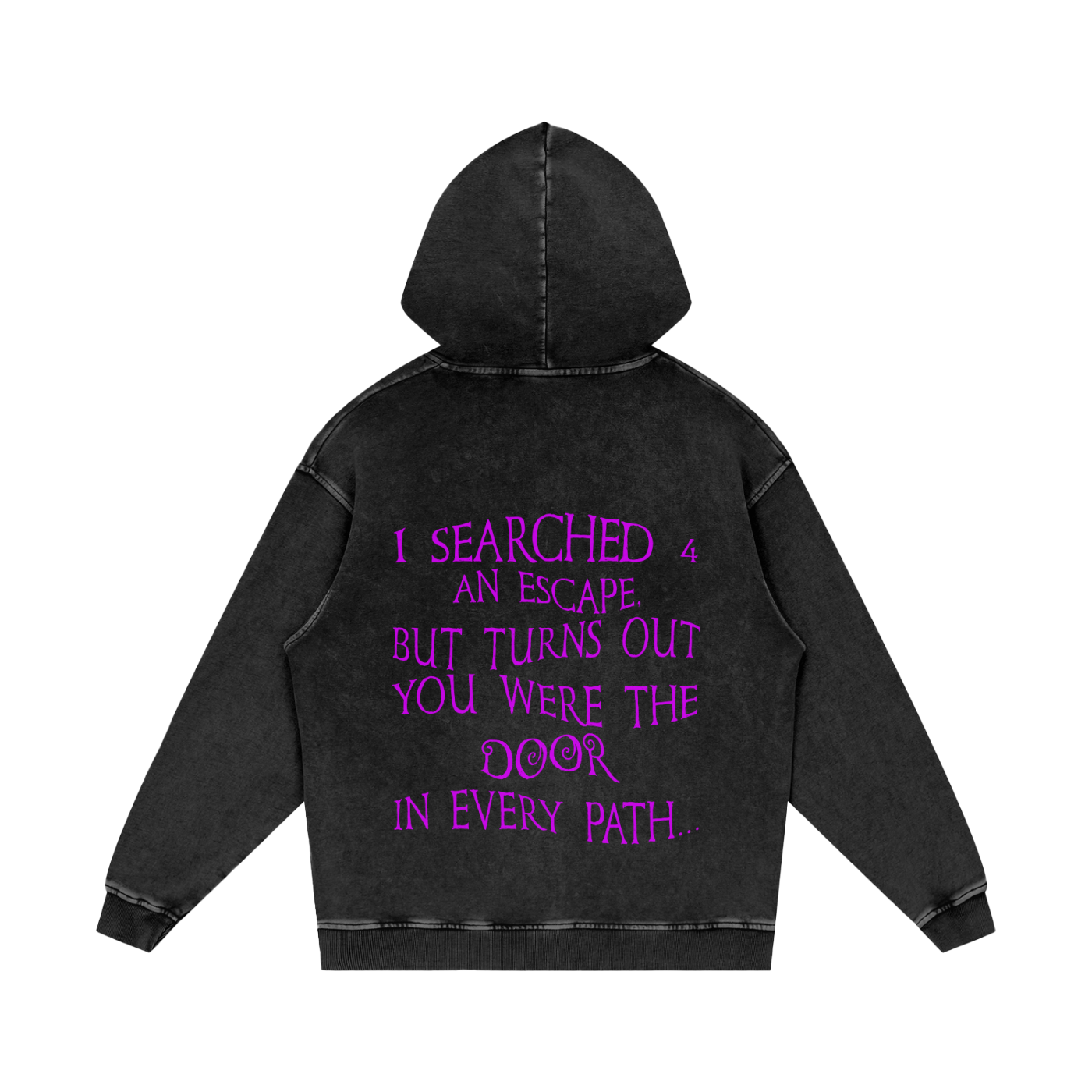 You are the Path // Unisex Acid Wash Oversize Hoodie - 420 GSM