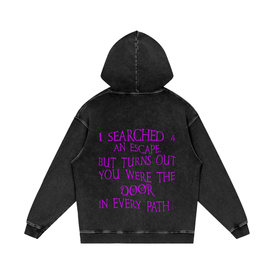 You are the Path // Unisex Acid Wash Oversize Hoodie - 420 GSM
