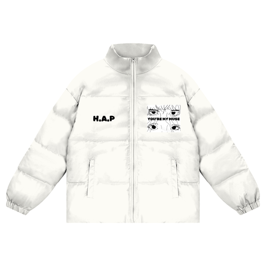 YOU'RE MY MUSE // Unisex Zipper Puffer Coat