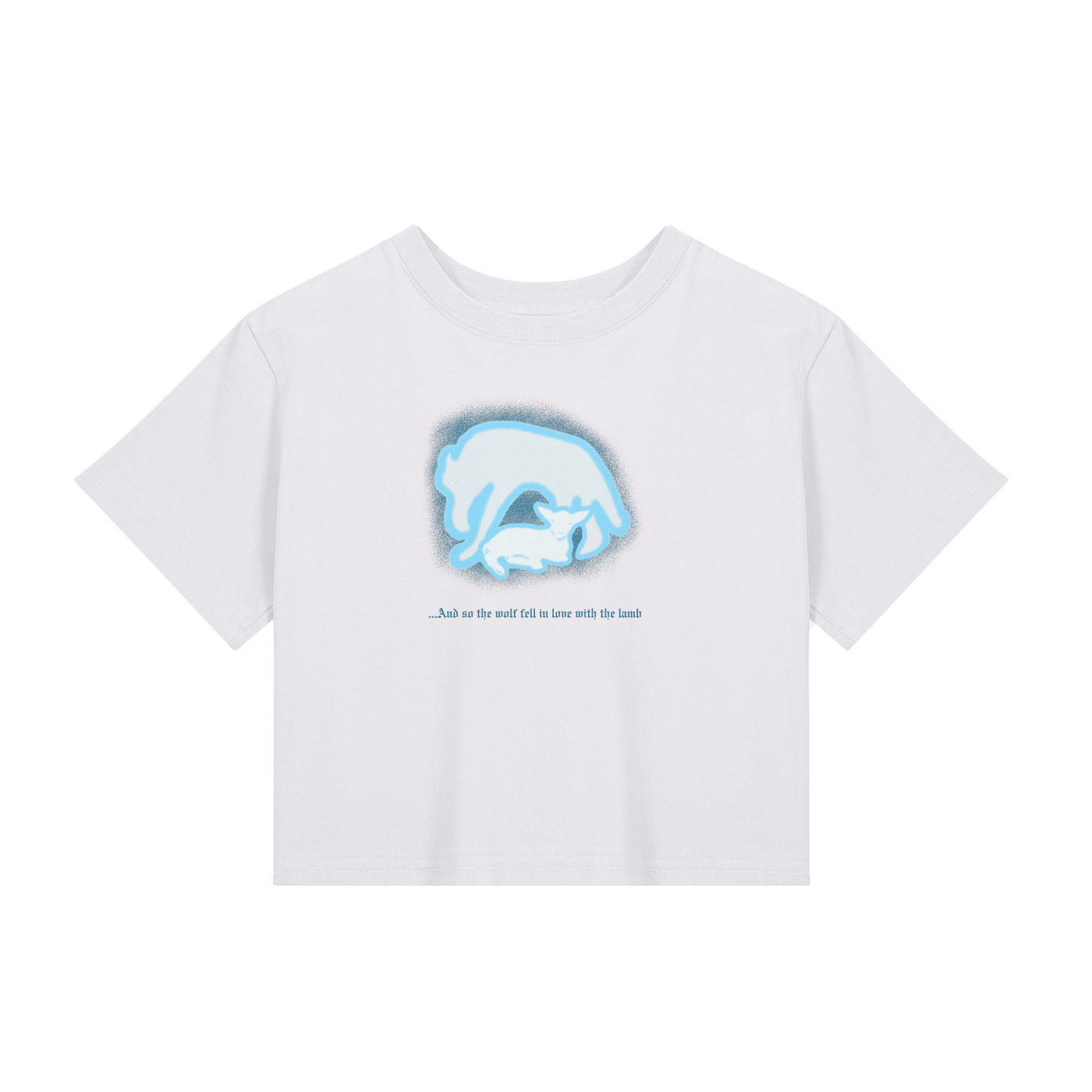 ...And so the wolf fell inlove with the lamb // Baby Tee Seamless T-Shirt - 200 GSM