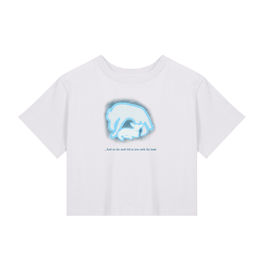 ...And so the wolf fell inlove with the lamb // Baby Tee Seamless T-Shirt - 200 GSM