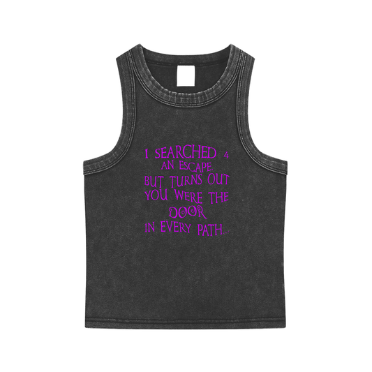 You are the Path // Snow Washed Tank Top