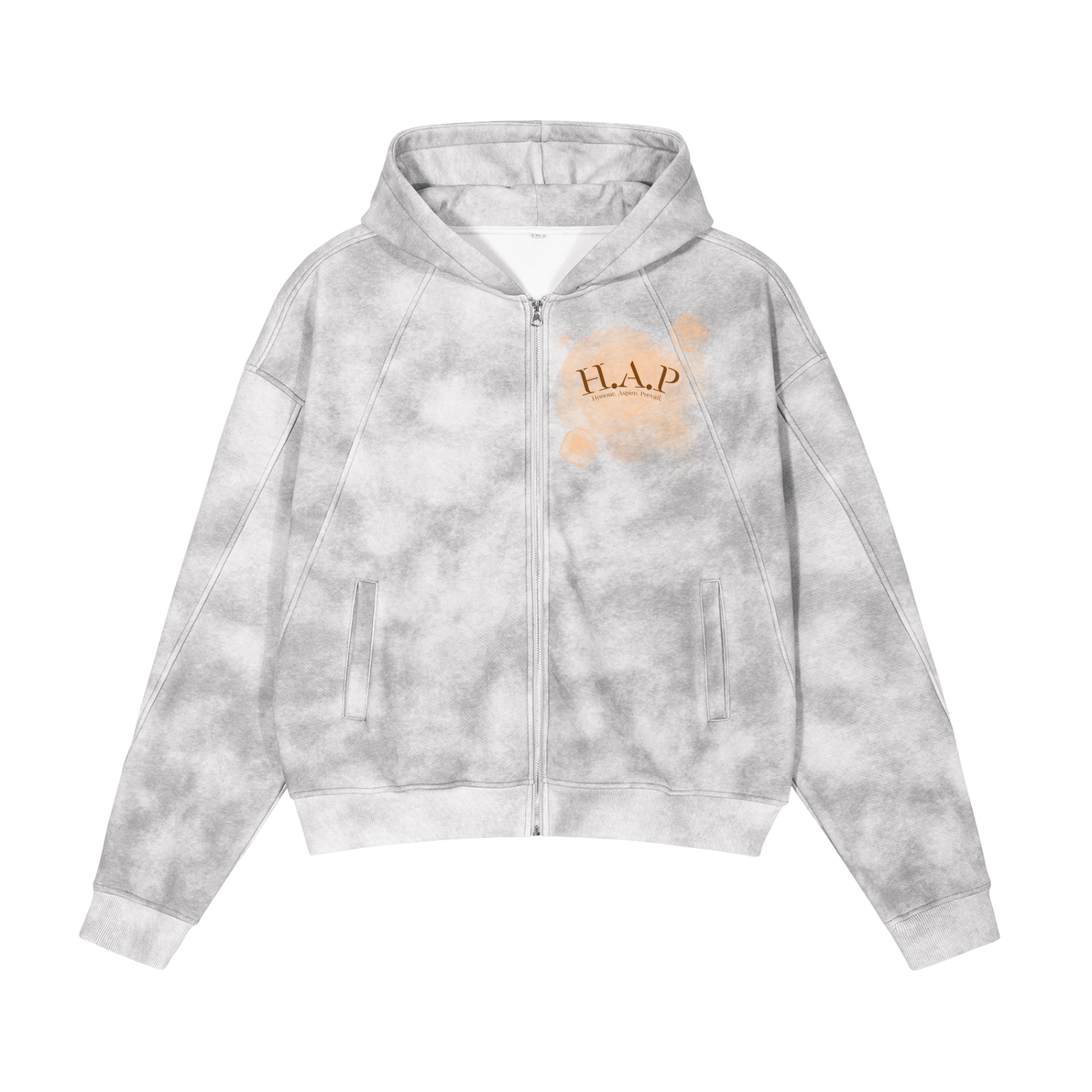 Only God Can Save Us // Unisex Dirty Washed Boxy Zip-up Fleece Hoodie
