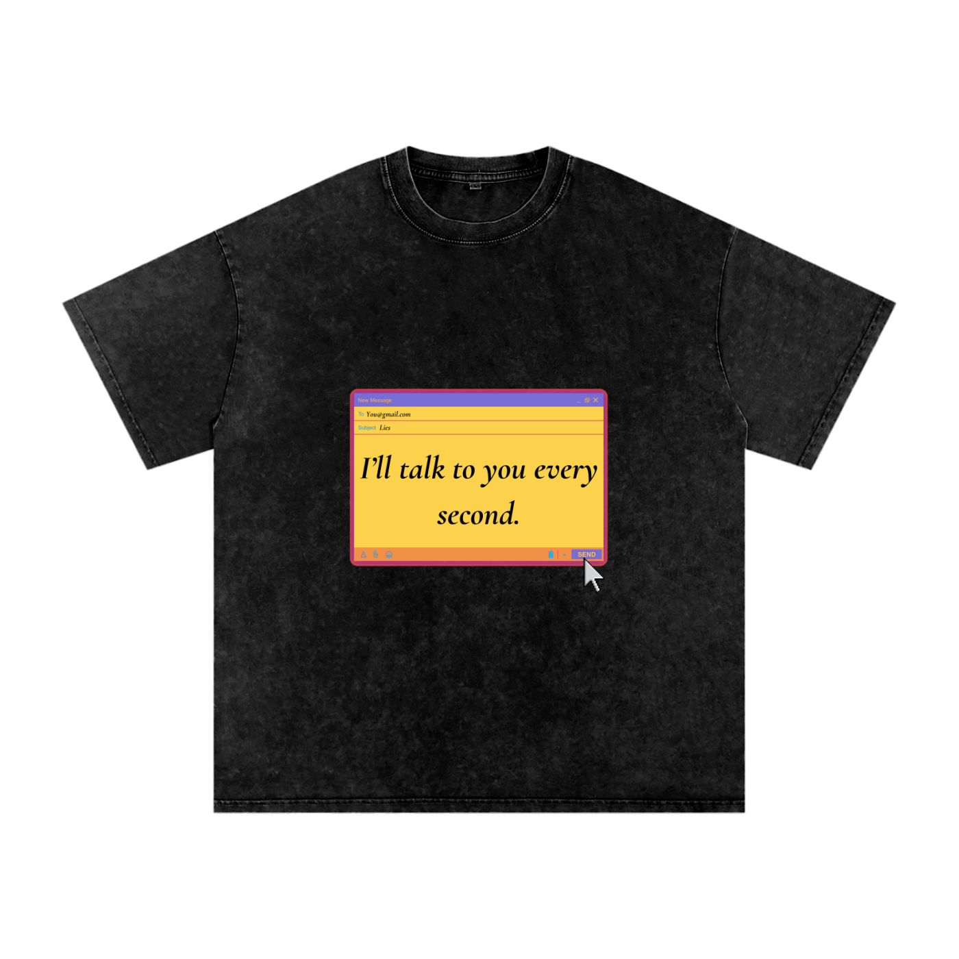 U GOT MAIL // Unisex Acid Wash Oversize T-Shirt