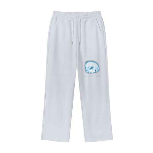 ...And so the wolf fell inlove with the lamb // Unisex 100% Cotton Fleece Straight Wide Leg Jogger