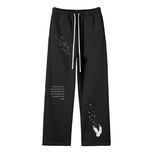 Streetwear Unisex Solid Color Fleece Straight Leg Pants