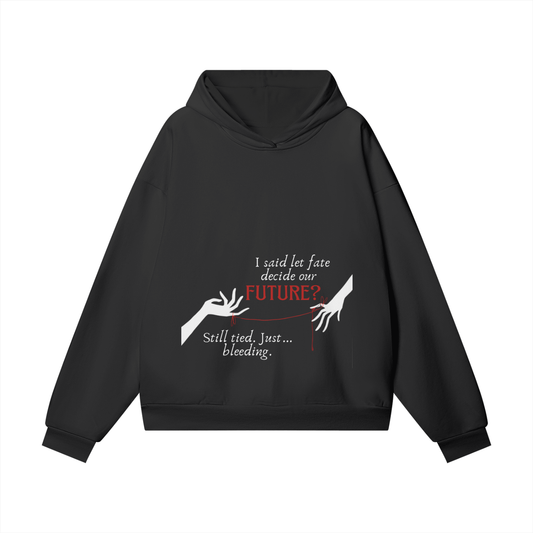 Red String Of Fate // Oversize Heavyweight Hidden Pocket Fleece Hoodie