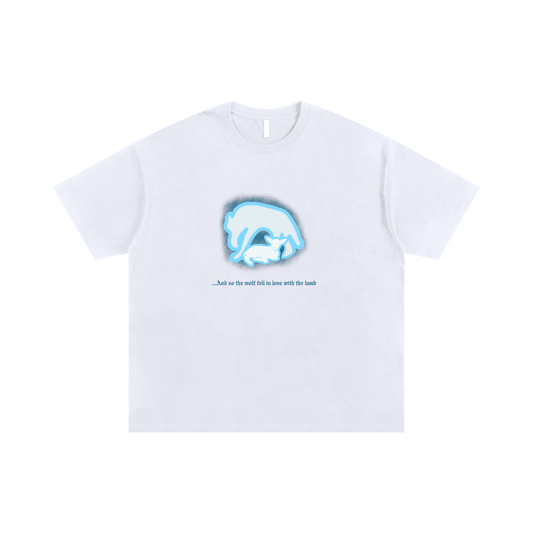 ...And so the wolf fell inlove with the lamb // Unisex Oversized T-shirt
