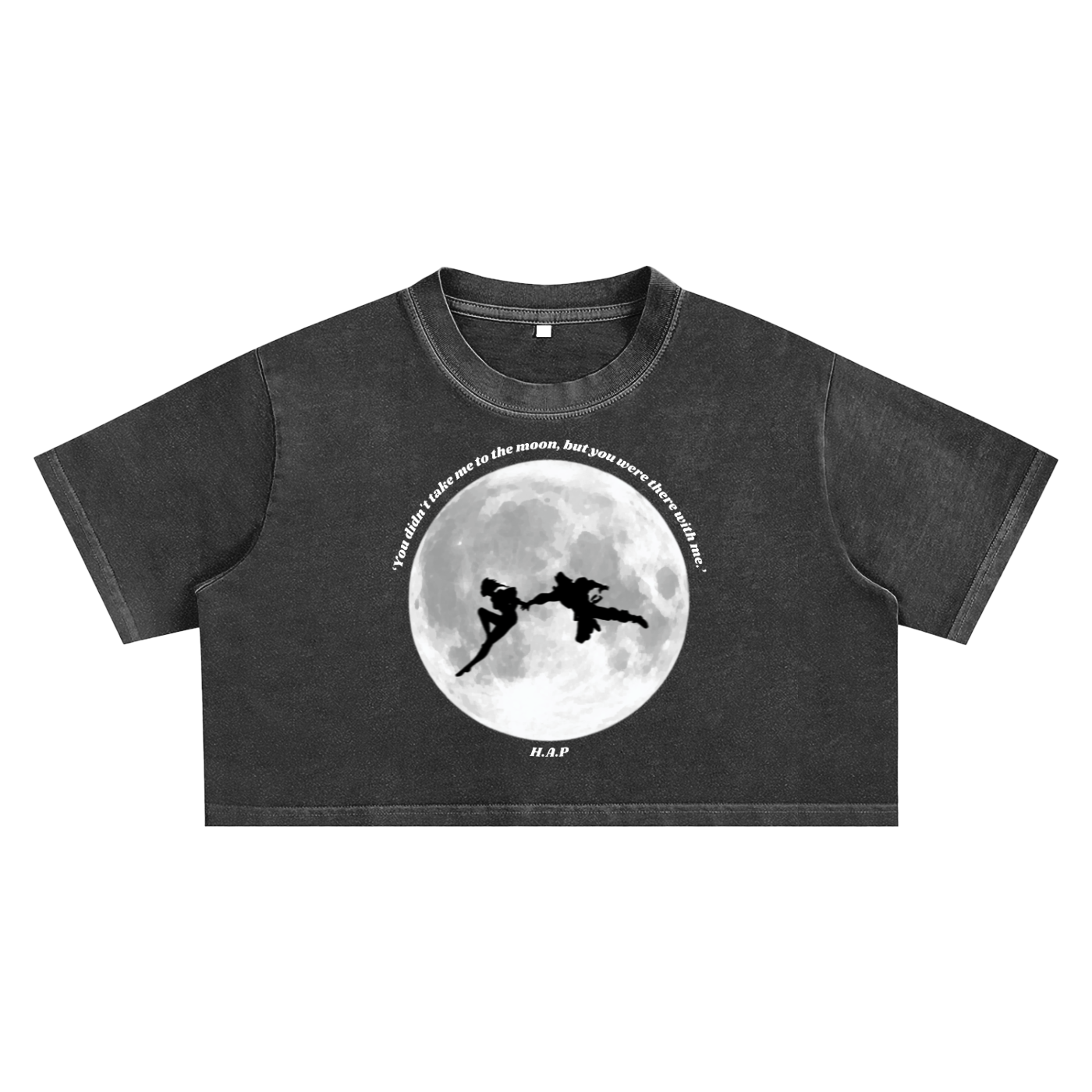 Cyber Moon // Women's Snow Washed Crop Top